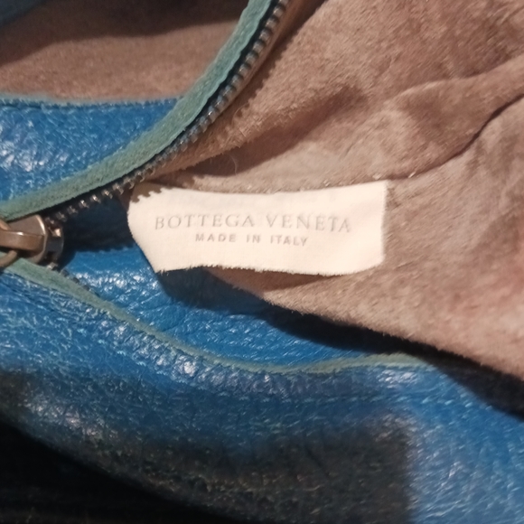 Bottega Veneta Large Luxury Hobo Bag Turquois Pebble Leather Woven Shouder Bag - Picture 10 of 14